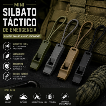 Mini Silbato Táctico EDC | Airsoft Outdoor Supervivencia
