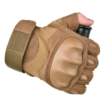 YAKEDA Taktische Halbfingerhandschuhe mit Hartschutz 