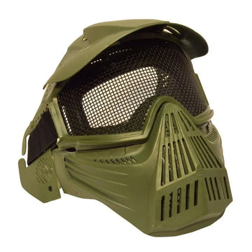 Airsoft-Taktikmaske mit Sicherheitsbrille aus Metallgewebe 